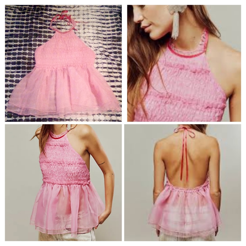 NWOT Free People Cupcake Cutie Halter Top